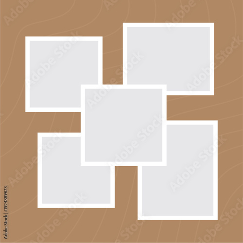 Pictures or photos frame collage layout abstract photo frames and digital photo wall template
