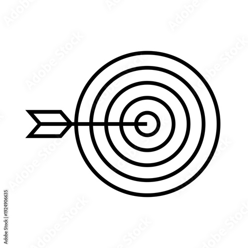Target bullseye icon. Vector illustration.