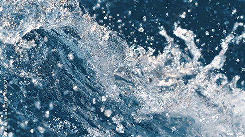 Water Element's Motion: Capture the dynamism of the ocean's essence, where each droplet tells a story of the water's vitality, perfect for conveying themes of freshness and purity.