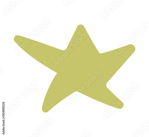 golden star isolated on white