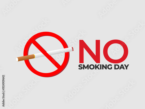 Vector graphic of No Smoking Day for No Smoking Day celebration.