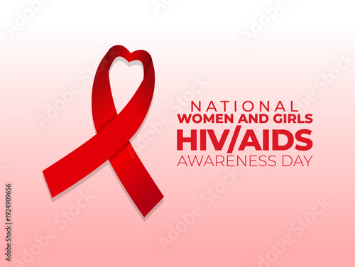 Vector graphic of National Women and Girls HIV/AIDS Awareness Day for National Women and Girls HIV/AIDS Awareness Day celebration.