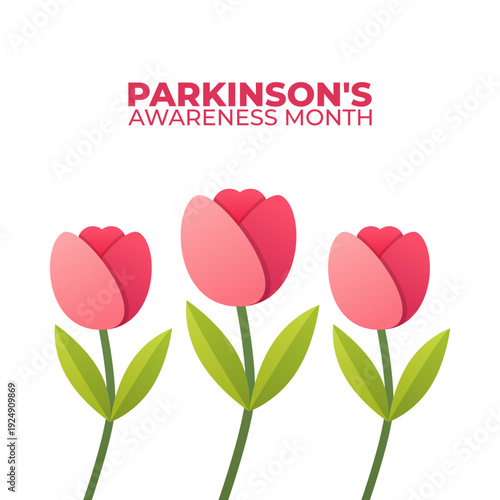 Vector graphic of Parkinson's Awareness Month for Parkinson's Awareness Month celebration.