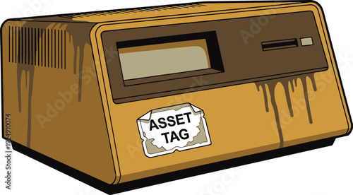 Damaged Asset Tag on Device