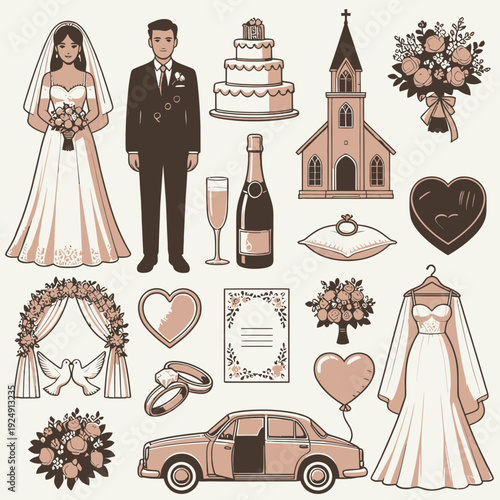 Wedding Clipart Collection vector