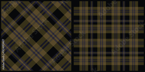 Brown and Black Plaid Fabric Patterns for Textile Design