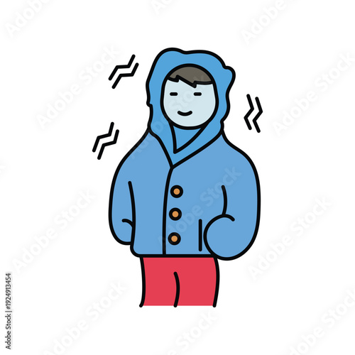 Winter Clothing icon with white background vector stock illustration