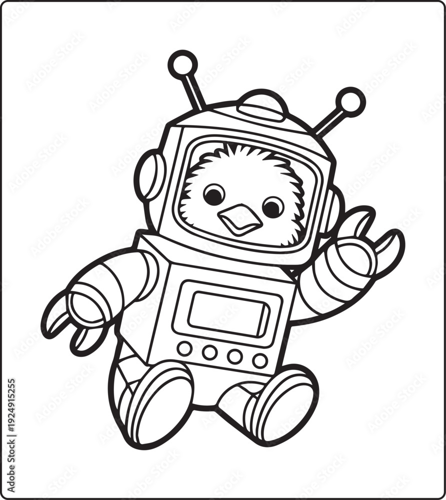 Naklejka premium Cute animal with halloween costume black line art vector illustration coloring page or book design for kids fun activities