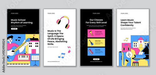 Hand Drawn Flat Cartoon Social Media Stories for World Penguin Day