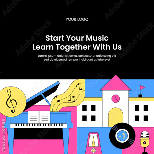 Flat Cartoon Hand Drawn Illustration for World Penguin Day Background