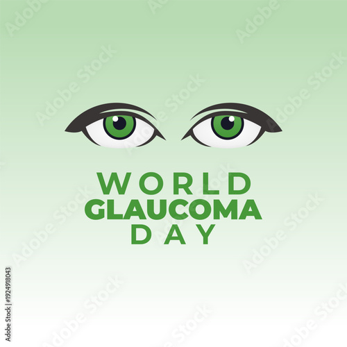 Vector graphic of World Glaucoma Day for World Glaucoma Day celebration.