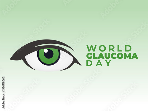 Vector graphic of World Glaucoma Day for World Glaucoma Day celebration.