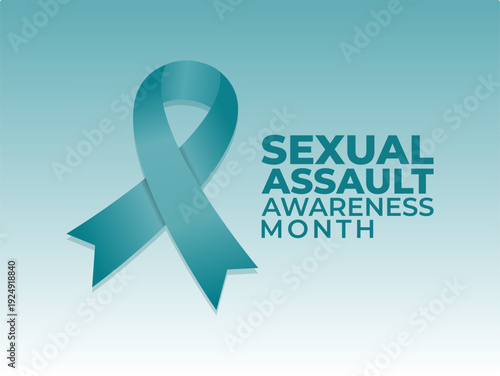 Vector graphic of Sexual Assault Awareness Month for Sexual Assault Awareness Month celebration.