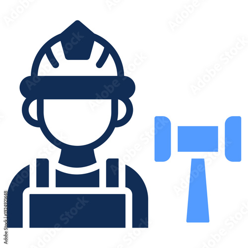 Labor Law glyph color icon