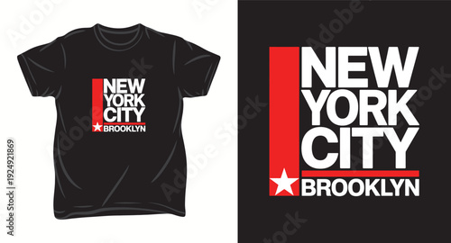 New York City Brooklyn t shirt design vector illustration for print