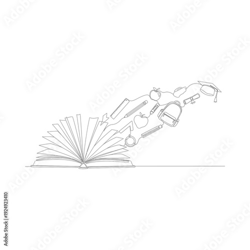 Contoured vector illustration of a kitchen whisk, sophisticated outline graphic for professional food industry use.