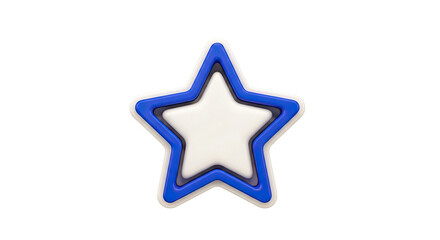 Layered Star Icon with Blue and Cream Colors