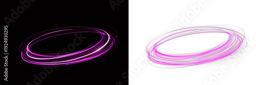 Futuristic glowing yellow rings motion. Energy particles add depth and focus. Modern technology illustration.