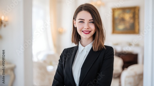Confident Real Estate Agent in Elegant Living Room Free Download Confident Real Estate Agent in Elegant Living Room - GFXLoad