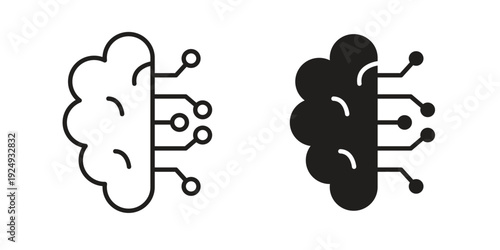 Brain circuit icon