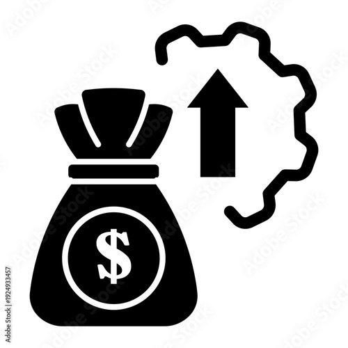 revenue growth Solid icon