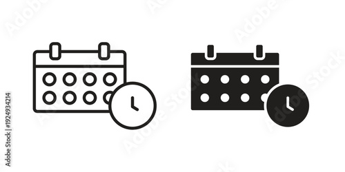Calendar clock icon