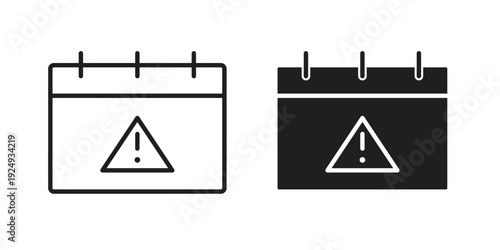 Calendar exclamation icon