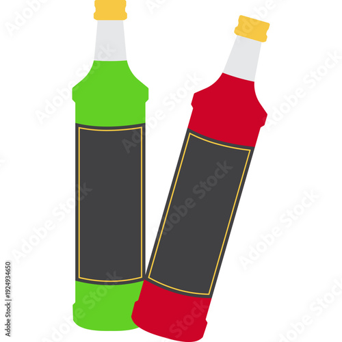 Cocktail Syrups Bottles