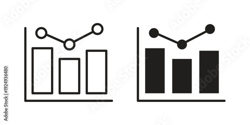 Chart histogram icon
