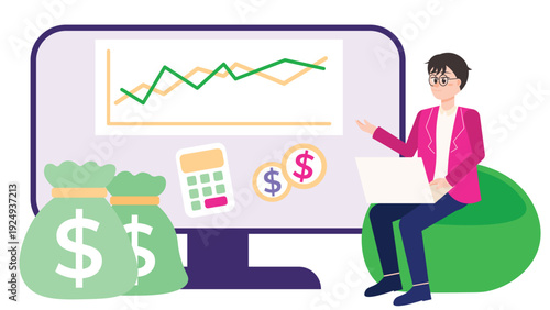 Business Profit Analysis and Financial Strategy Scene