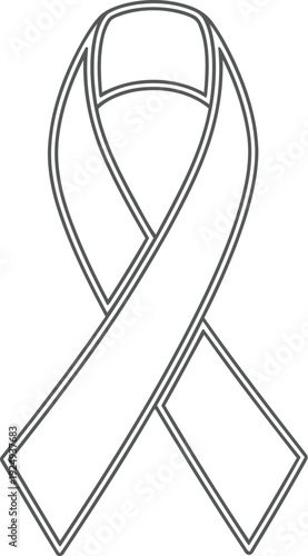 White ribbon symbolizing awareness and support for various causes