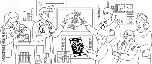 A colorful and chaotic family gathering with diverse activities and interactions