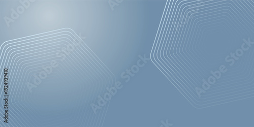 Abstract hexagon lines on gray background. Geometric stripe line art design for poster, brochure, cover, website, banner