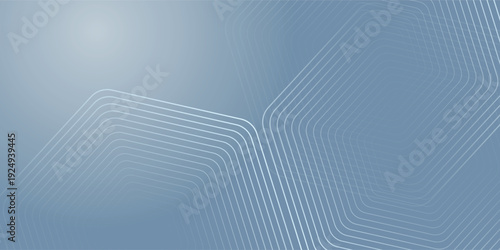 Abstract hexagon lines on gray background. Geometric stripe line art design for poster, brochure, cover, website, banner