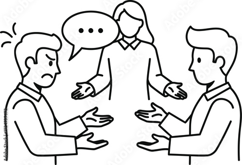 A group of people engaged in a lively discussion around a table with drinks