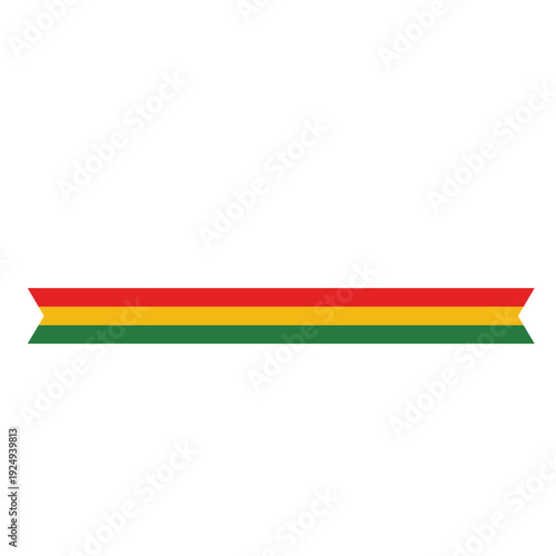 Red Yellow Green Ribbon Banner