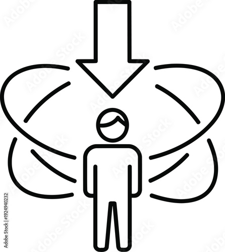 Person receiving data or information from a digital cloud network source