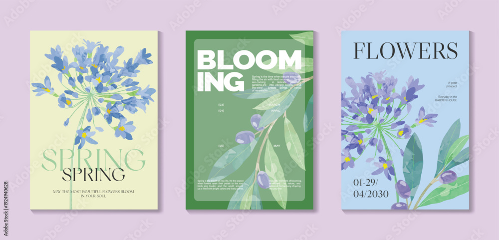 Naklejka premium watercolor Spring Floral invitation card vector. Hand drawn botanical flowers template background. Design illustration for wedding, vip cover, poster, rsvp modern card, birthday party.