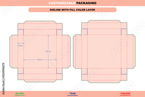 Board game packaging box with customizable lid dieline template folding carton structural design for toy packaging cartons custom dimensions modern professional packaging layout die line
