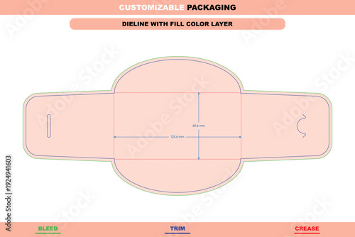 Customizable PVC boxes reverse tuck ends folding carton dieline template custom dimensions detailed die line for stylish secure retail packaging design