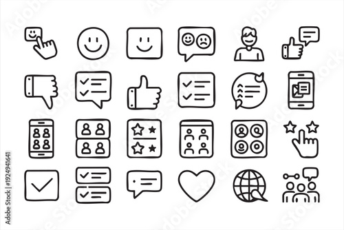 Social interaction and rating symbols for CRM dashboards and UX design