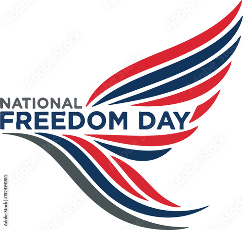 National Freedom Day Celebration Vector Logo