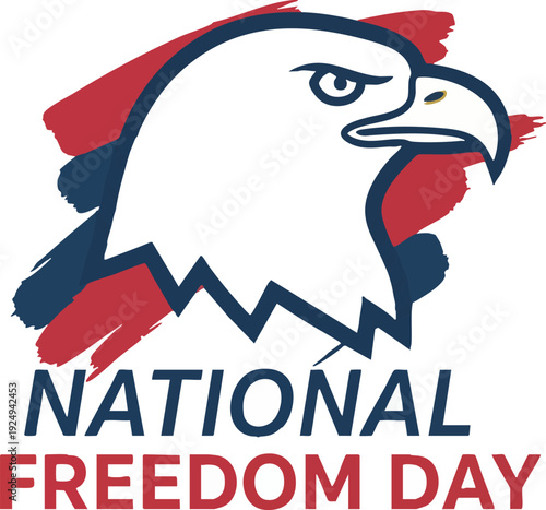 National Freedom Day Eagle Illustration Graphic