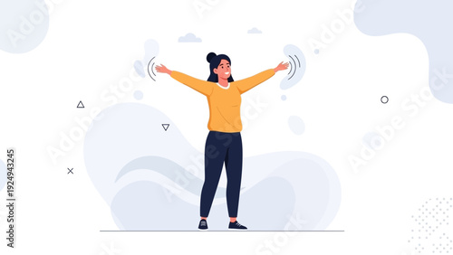 Woman Doing Arm Circles Exercise