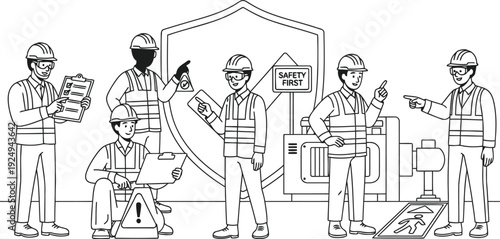 Vintage illustration of a busy medieval marketplace with various tradespeople