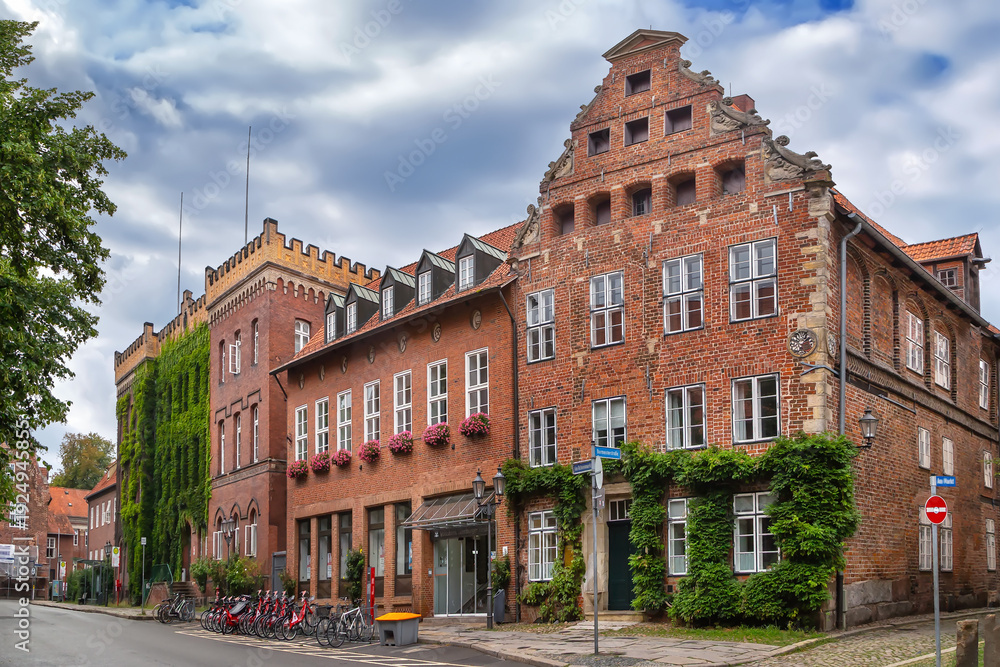 Obraz premium Street in Luneburg downtown, Germany
