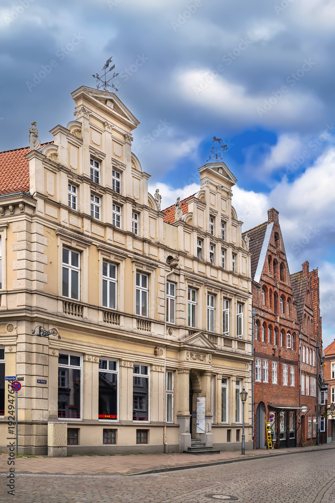 Fototapeta premium Street in Luneburg old town, Germany