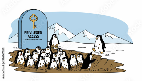 Penguins with Privileged Access Tombstone.