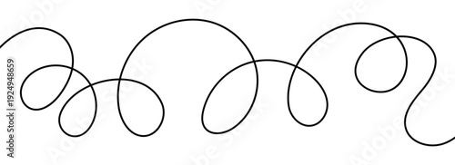 Black squiggly curve line cable.