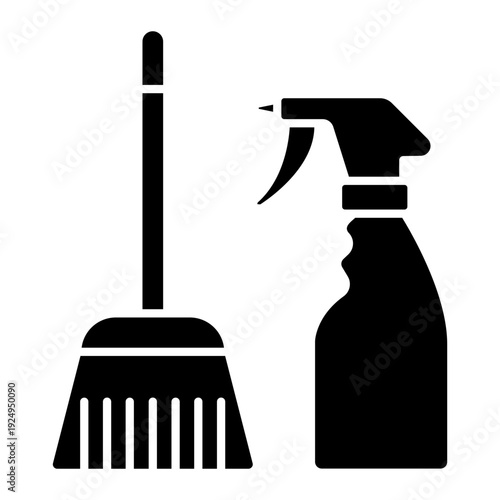 cleaning tools Solid icon